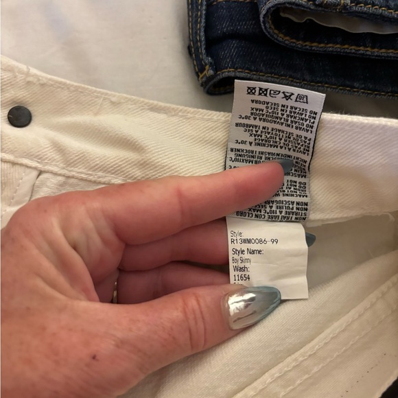 R13 White Distressed Denim Shorts - Picture 9 of 11